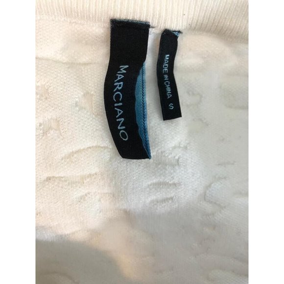 Marciano Women's Sweater Pullover Hoodie White Crew Neck Long Sleeves Size S - Picture 9 of 9